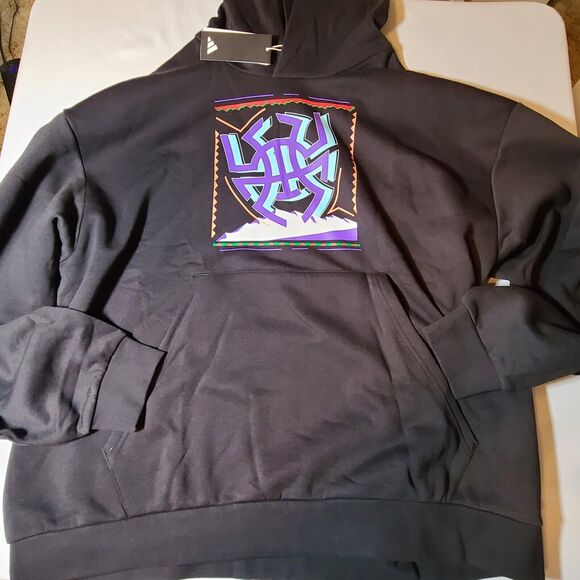 Adidas Donovan Mitchell Black Spida Hoodie NWT - Picture 1 of 9